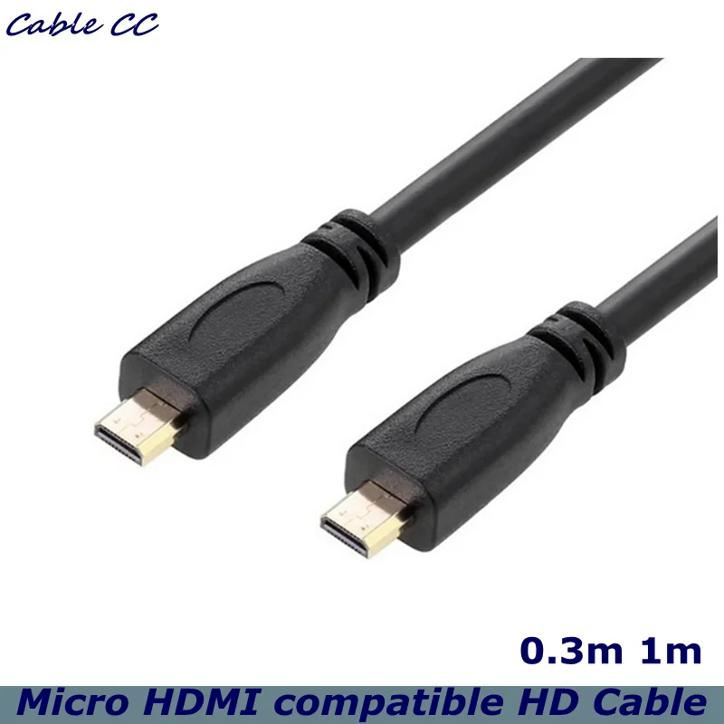 Micro HDMI-Compatible Male to Micro HDMI-Compatible Male Cable for SamSung MOTO HTC DC DV 30cm  100cm