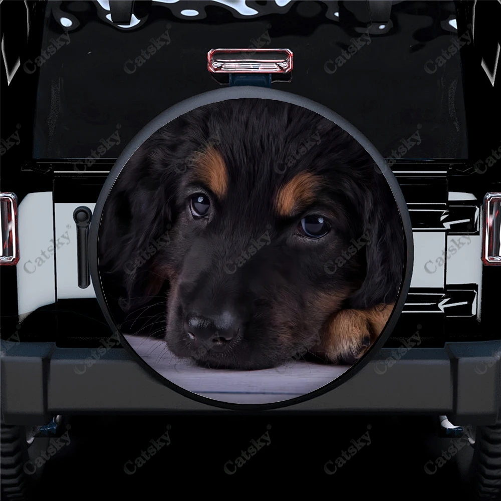 Hovawart animal Car Tire Cover Protection Dustproof Customized Universal Camper Off-Road Vehicle auto Personalized Tire Cover