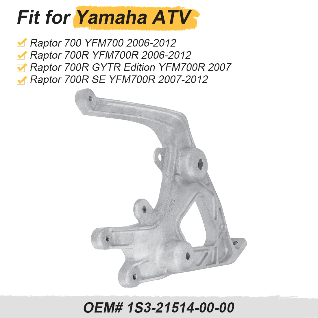 M MATI Front Fender Left Headlight Bracket For Yamaha 2006-2012 Raptor 700/700R/700R GYTR/700R SE OEM# 1S3-21513-00-00