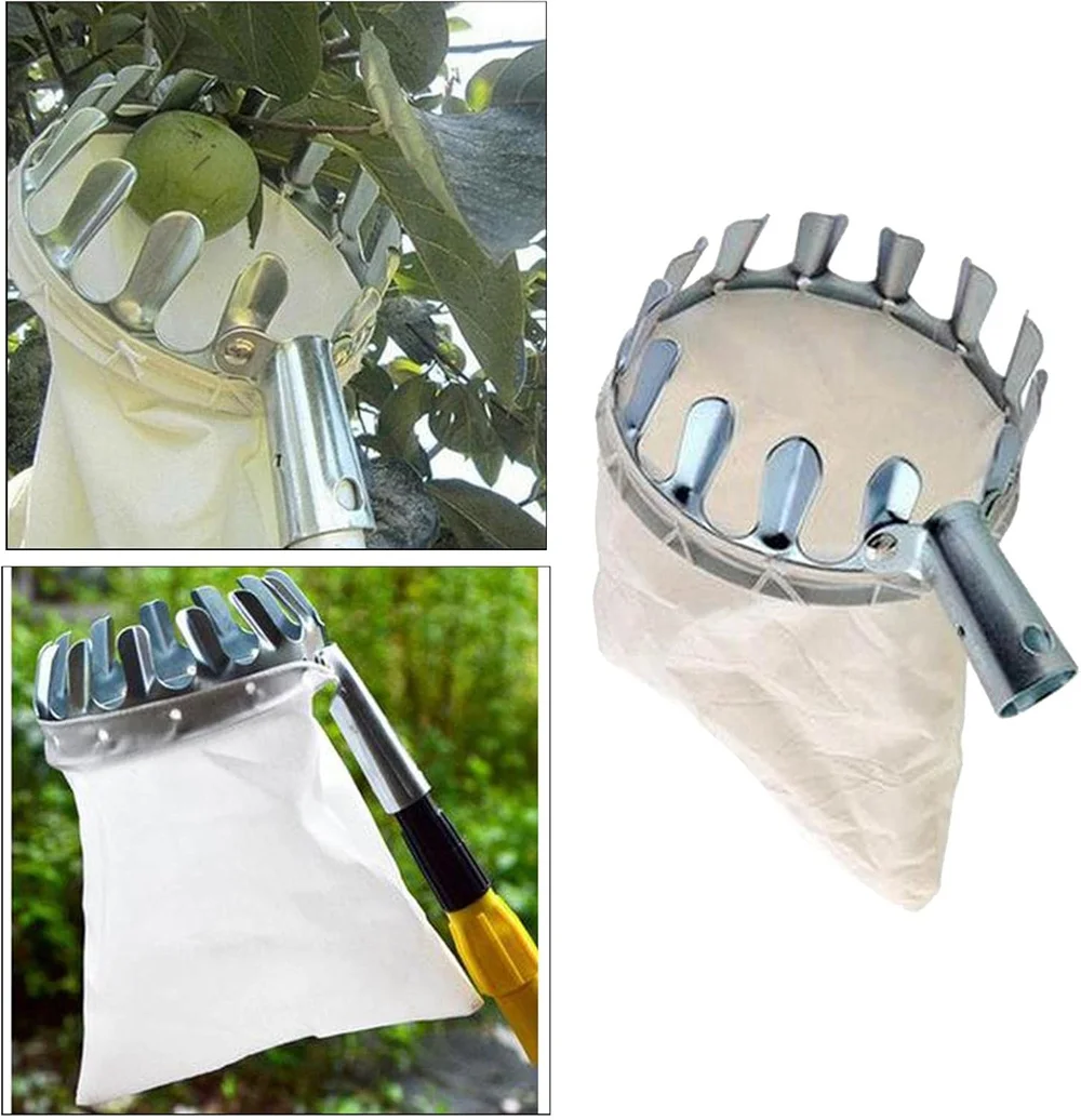 1pcs Plastic Fruit Picker Head with Bag 14CM Garden Farm Fruit Catcher Harvest Picking Tool Tree Picker Pole for Avocado Apple