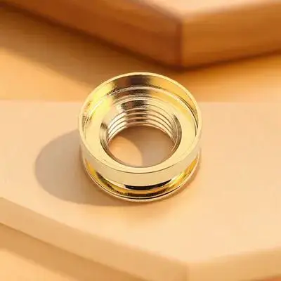 

3 Pcs Golden Ring Guitar Strap Button End Pin Jack Input Acoustic Endpin Nut Pickup with Lock
