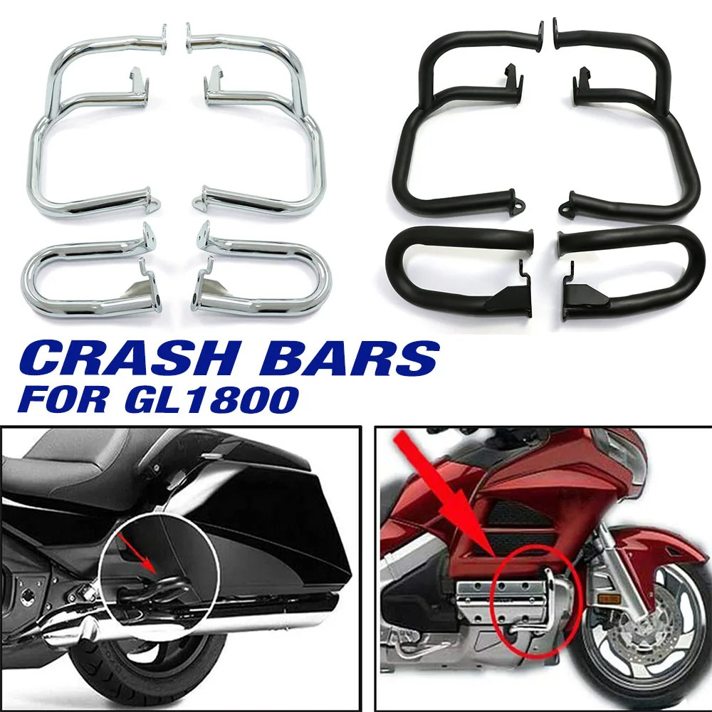 

Для Honda Goldwing 1800 GL1800 GL1800A 2001-2017 мотоциклетные полосы защиты двигателя Бампер Камеры дорожная защита