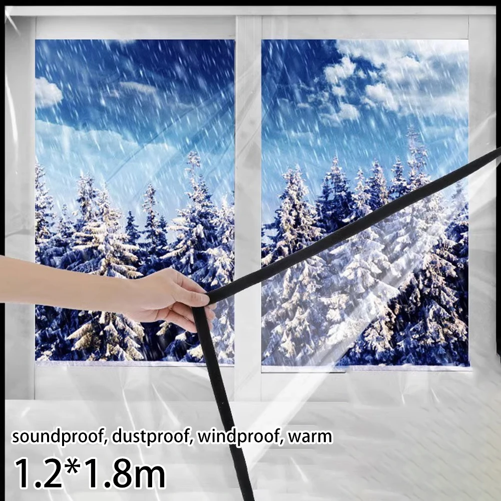 Customizable Window Cover Windproof Film Custom Cut Window Insulation For Cold Weather Blocks Cold Air Drafts 1.2*1.5m