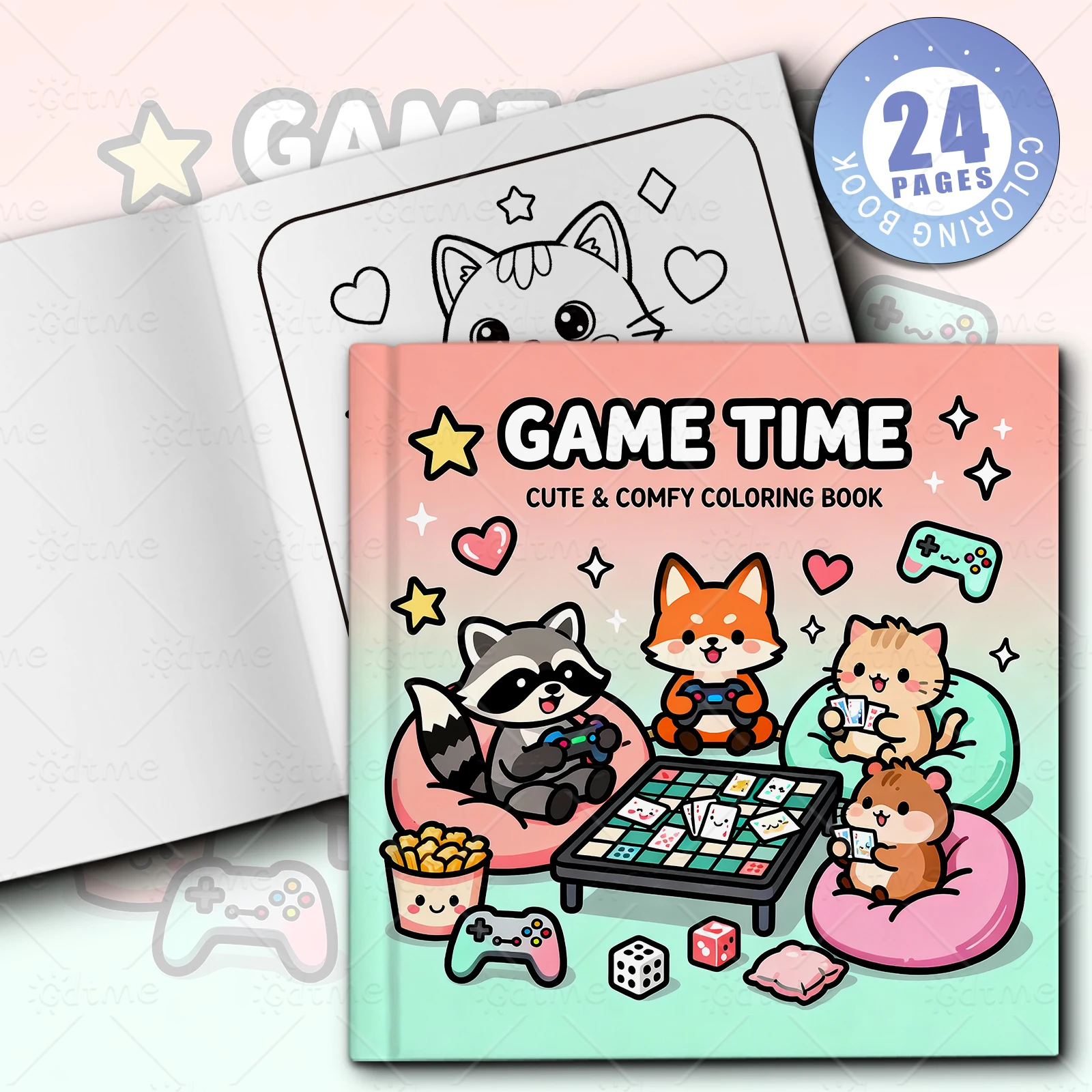 GAME TIME Coloring Book Coloring Book for Adult | Colouring Book, Drawing Supplies for Christmas, Thanksgiving