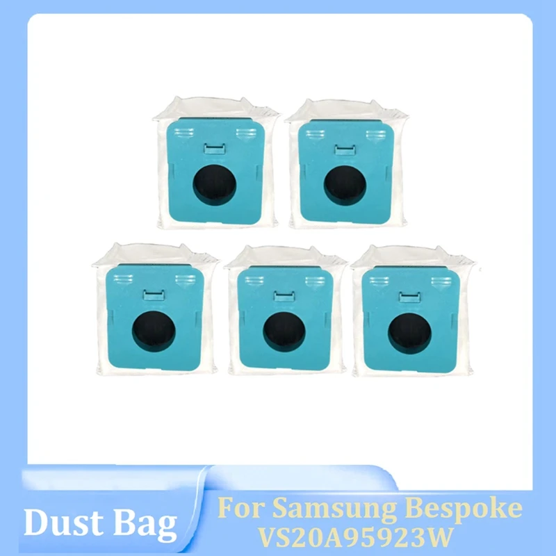 5Pcs Vacuum Cleaner Dust Bag For Samsung Bespoke VS20A95923W Air-Jet Cordless Rod Vacuum Cleaner Dust Collection Bag Filter