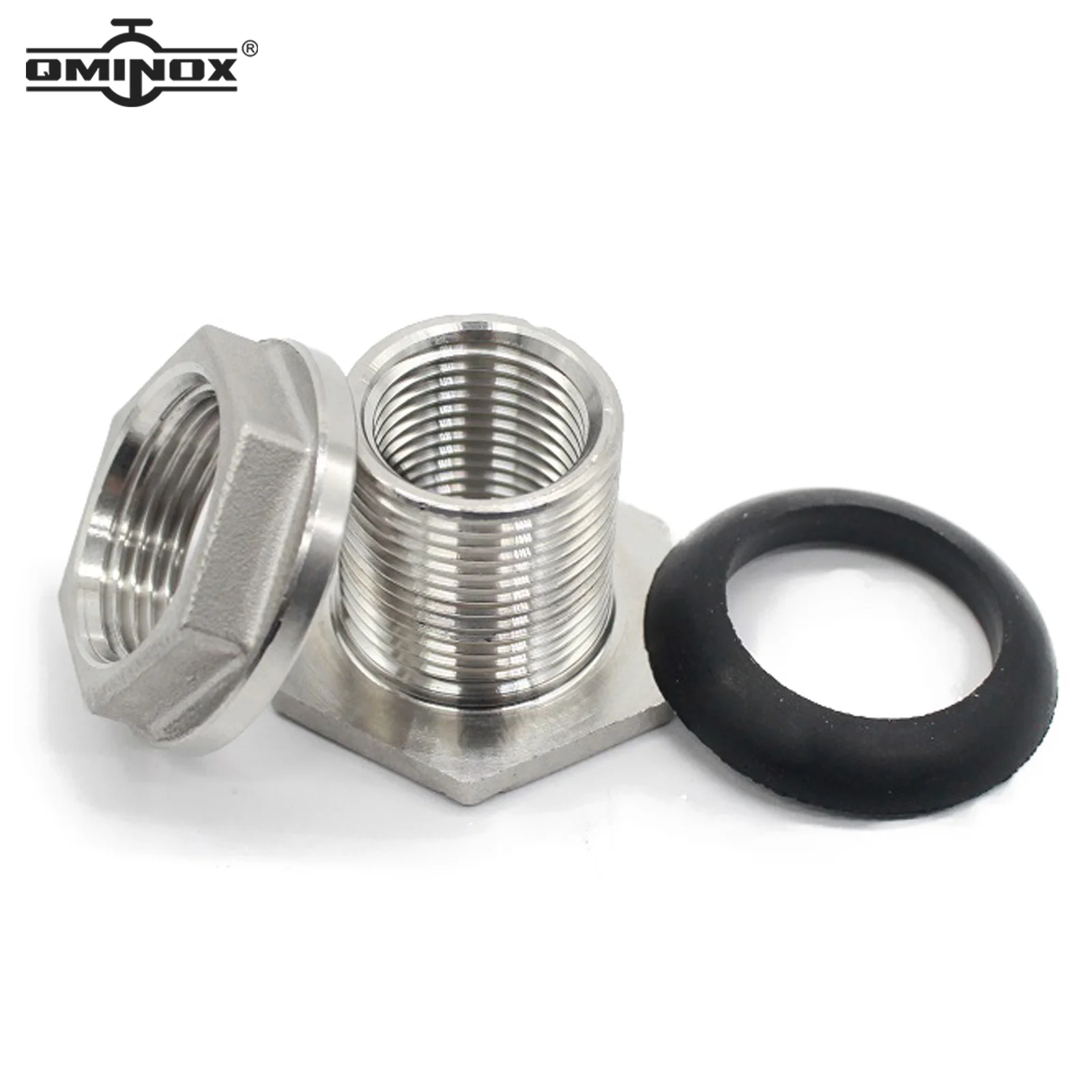 BSP Female Thread Bulkhead SS304  Water Tank Connector DN15-DN50 Stainless Steel SS304 Adapter Fitting Homebrew