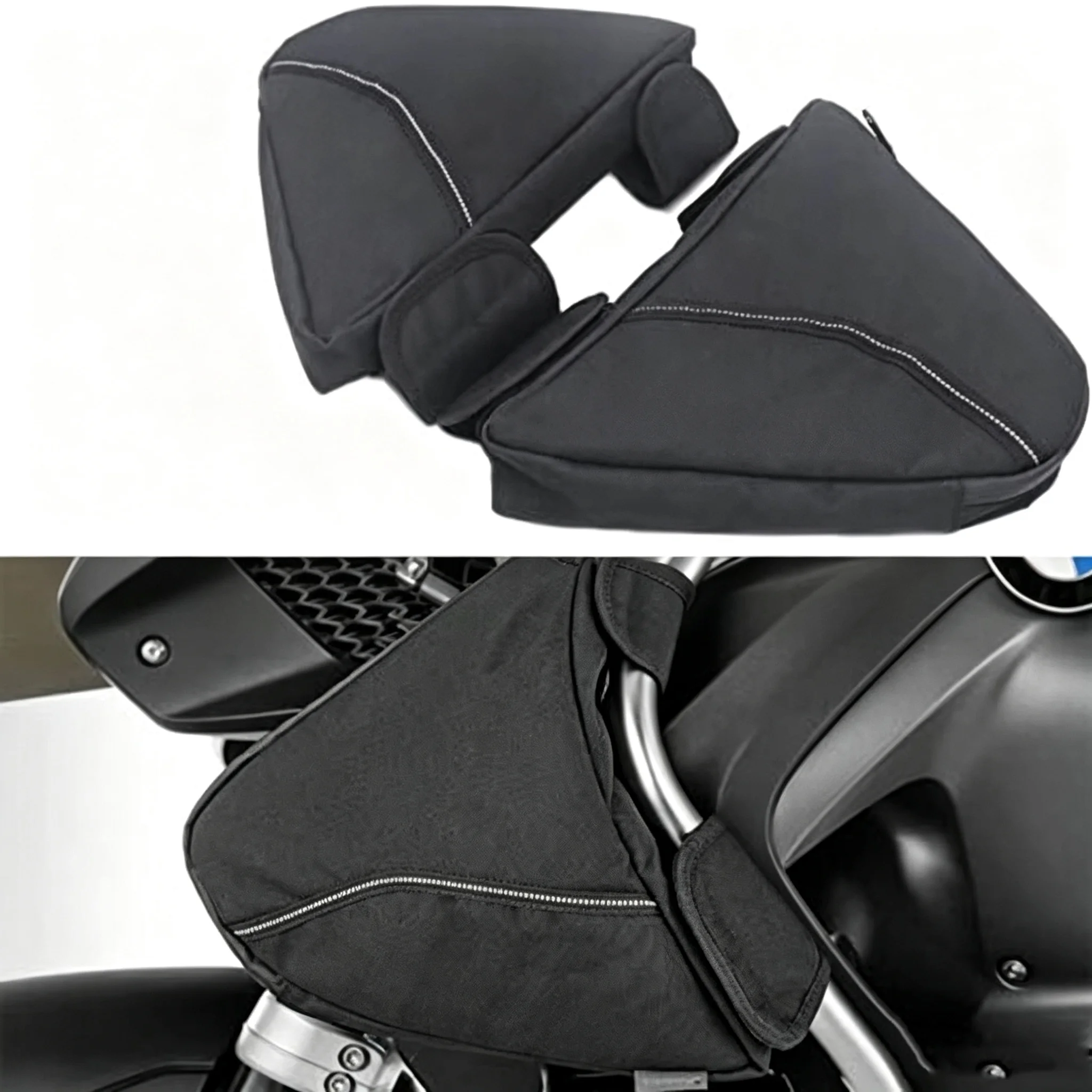 Motorcycle Black Waterproof Repair Tool Placement Bag Frame Triangle Package Toolbox Accessory For BMW R1200GS