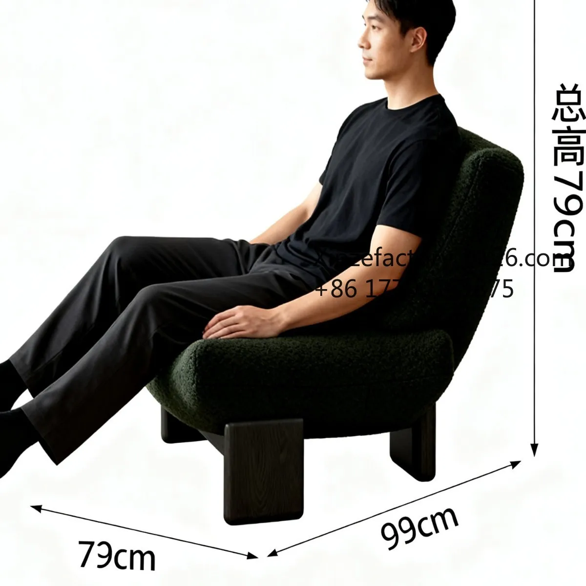 Factory Direct 2026 Top Rated Retro Single Sofa Chair Solid Wood Lazy Leisure Chair Hotel Living Room Club Reception Chair Negot