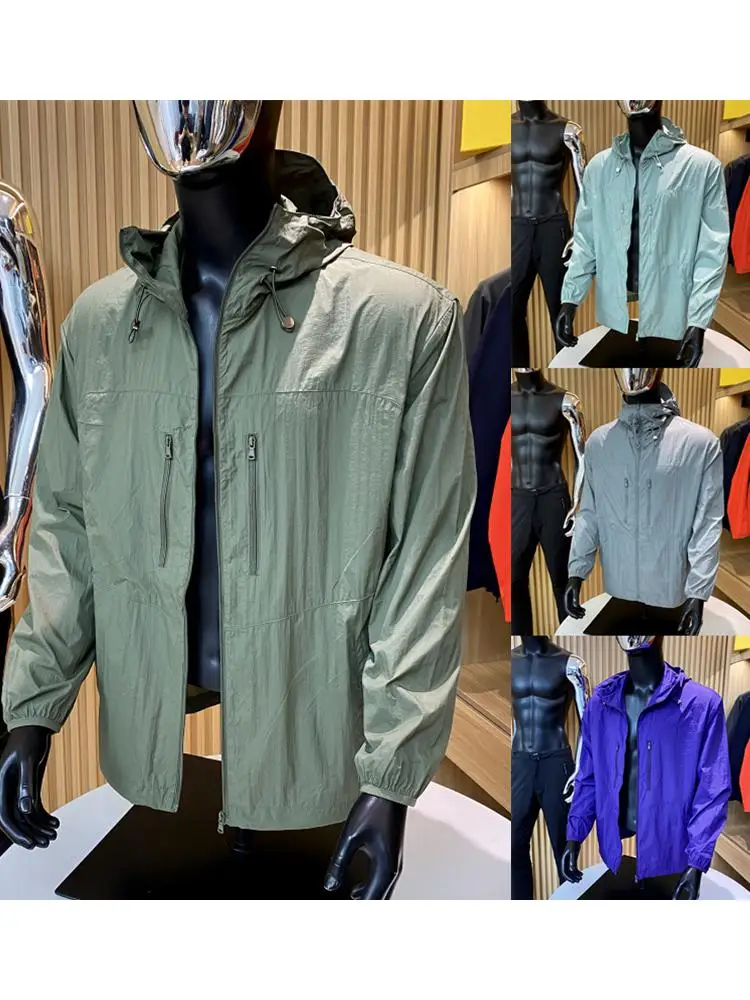 

Alfa Climbing Series Spring Summer Men's Outdoor Waterproof Breathable Windproof Sunscreen Thin Jaet Stand Fit Zipper Cl...