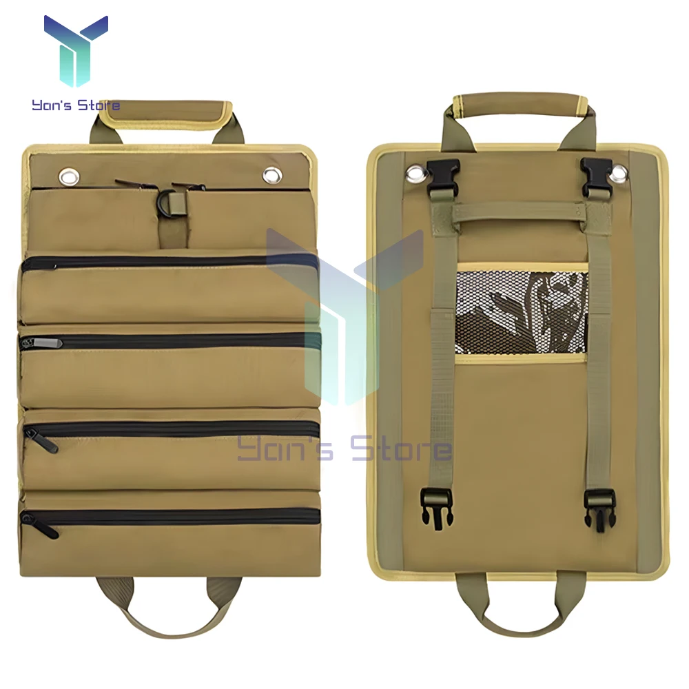 Multi-Purpose Hardware Tool Bag Professional Multi-Pocket Rolled Portable Storage Bag Rolled Waterproof Storage Wrench Bag