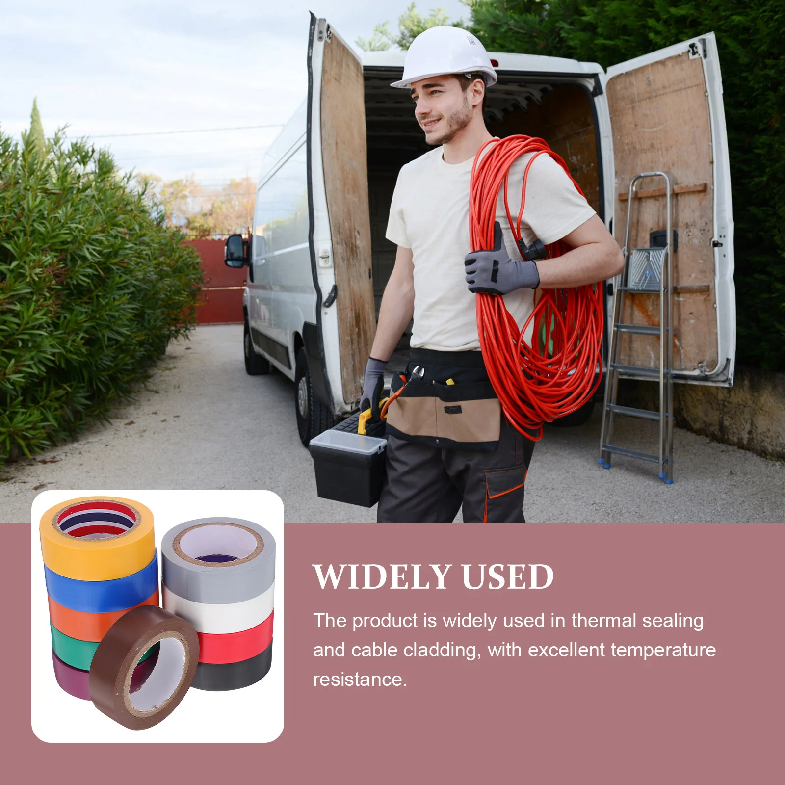 

10pcs 10 Rolls Insulation 10M Colored Electrical Tapes Multi-Functional Wiring Tape For Indoor Outdoor High Temp Resistance