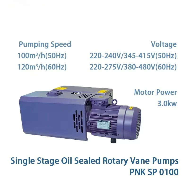 Realizzato su misura in Cina SP 0100 Elettrico 1 anno di garanziaPompa per vuoto industriale a palette rotanti monostadio in ghisa