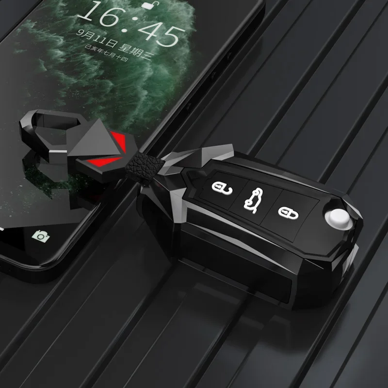 غطاء مفتاح قابل للطي للسيارة من سبائك الزنك لأوبل جراندلاند X كومبو لبيجو 208 2008 407 408 رايفتر 2020 غطاء لسيتروين C5 Aircross