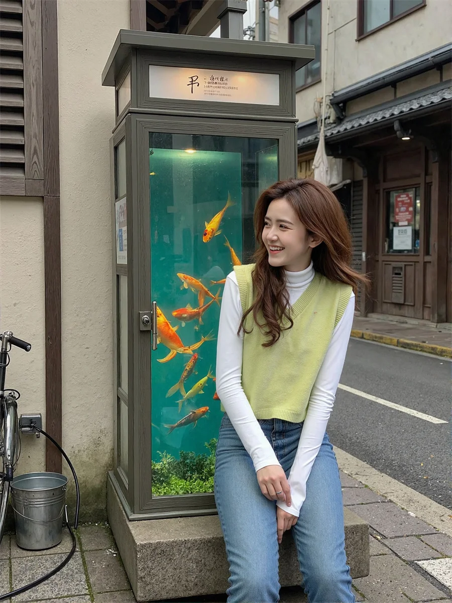 Suéter para mujer, chalecos para mujer, otoño, combina con todo, cuello en V, sin mangas, abotonado, informal, Simple, elegante, moda para mujer, moderno y elegante