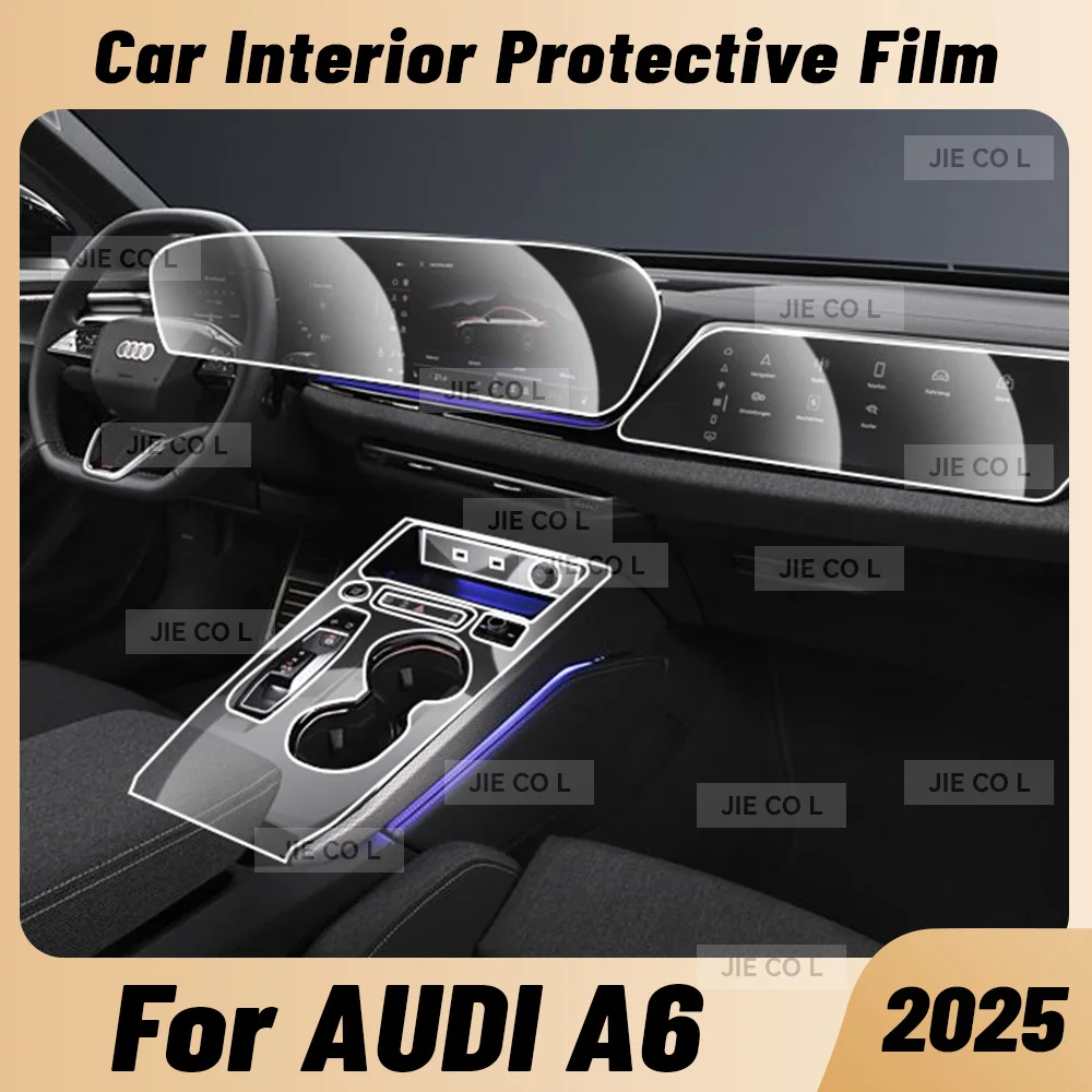 

Anti-scratch Car Interior Center Console Media Dashboard Navigation TPU Protector Film For AUDI A6 2025 Sticker