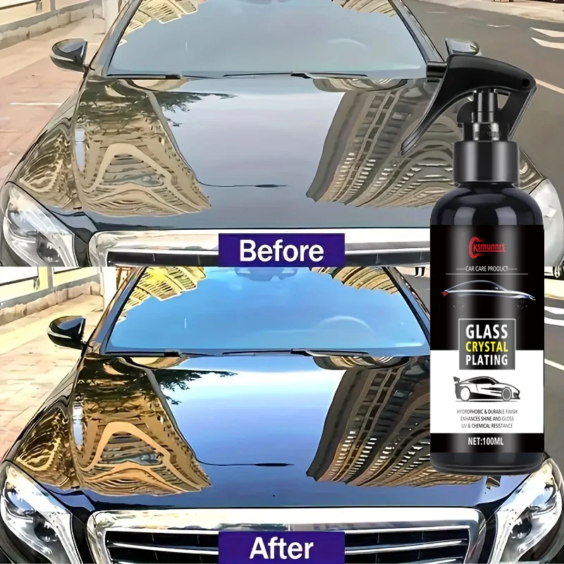 بخاخ طلاء زجاجي نانو - رذاذ طلاء الشمع الكريستالي للعناية بزجاج السيارات، تركيبة مسعرة متقدمة، تلميع ومشرق #2