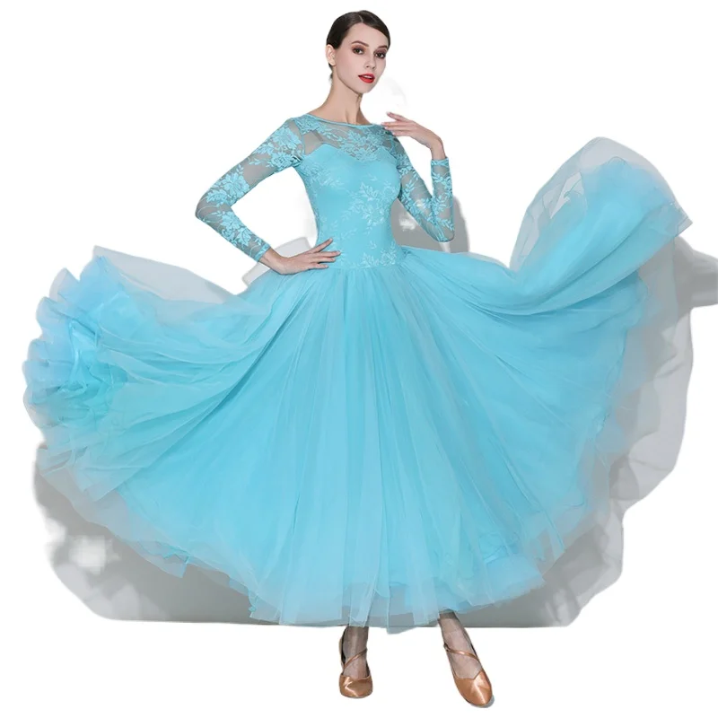 

2024 Ballroom Waltz Dance Dress Modern Dance Competition Dresses Standard Ballroom Dancing Clothes Tango Dress S7031