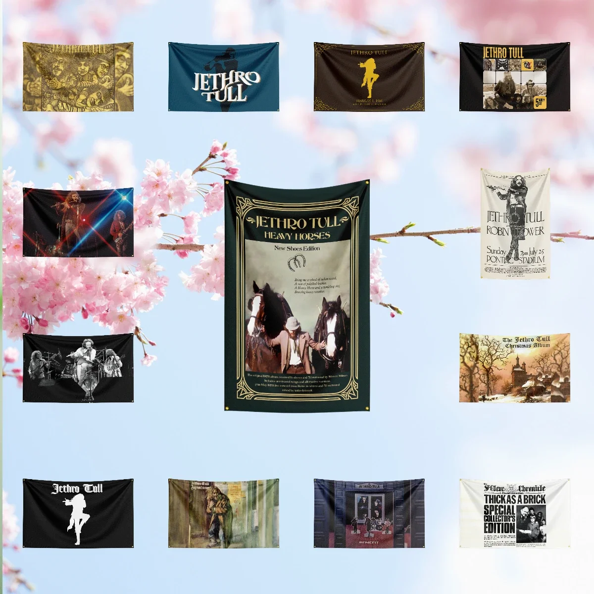 Music Band Flag for J-Je-th-r-o Tull Fans Banner campaign gathering apartment porch Decor backdrop