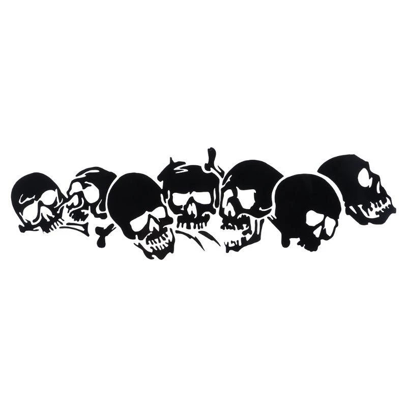 

31BC Off-road Vehicle Engine Hood Decoration Skull Shaped Sticker Car Body PET Decals Personalized Decal Sticker