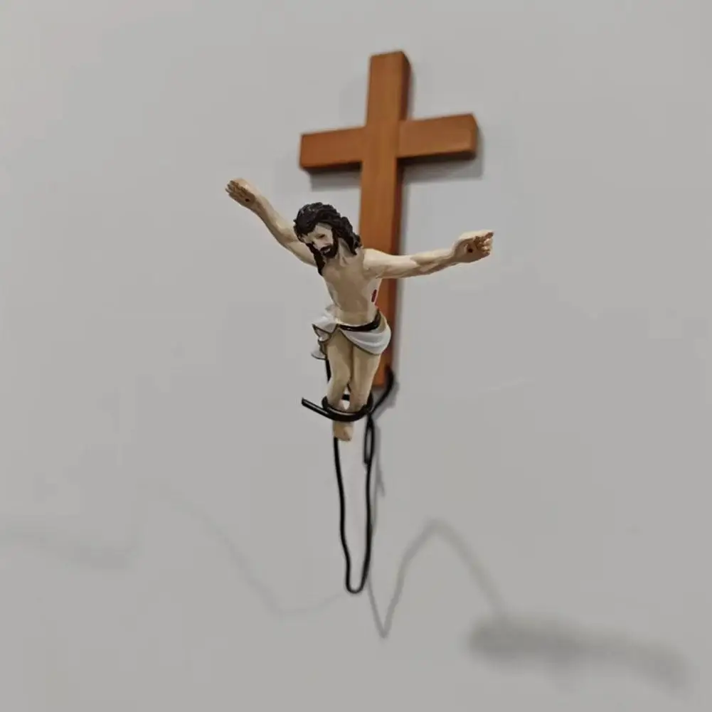 Bungee Jumping For Jesus Religious Decoration,Easter Cross Wall Decorations,Easter Ambiance Decorative Ornament Catholic Gifts