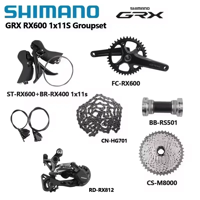 SHIMANO GRX RX600 1x11s Road Bike Groupset 170MM/172.5MM 40T RD