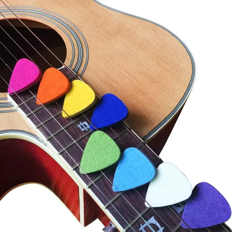 5-20PCS Soft Felt Guitar Pick Multiple Colors Guitar Ukulele Bass Practice Perform Picks Portable Concert Giveaway Souvenirs ZYF