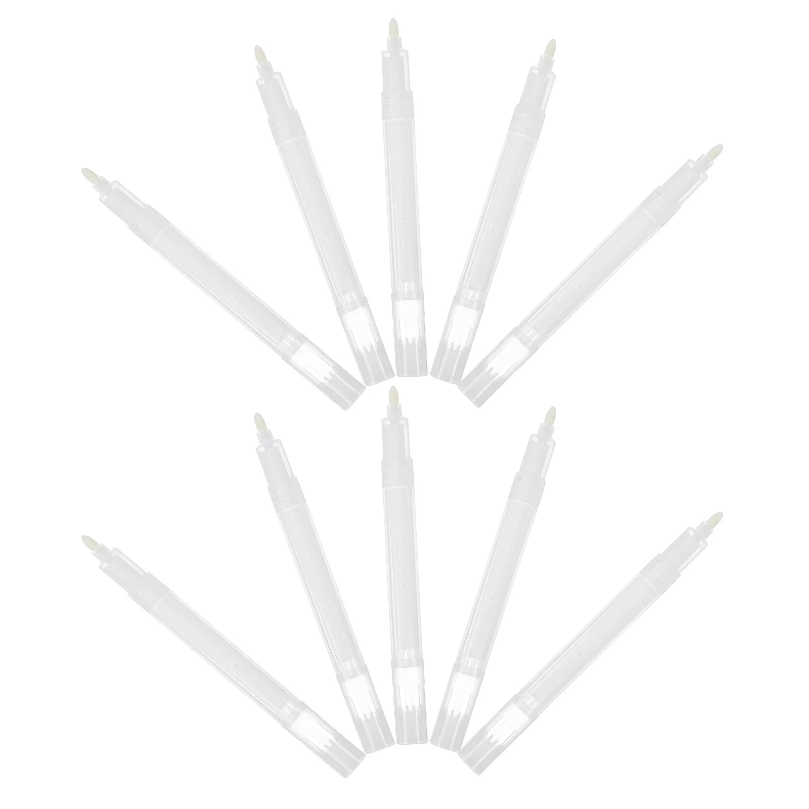 10 قطعة علامات إعادة الملء أقلام طلاء فارغة الأبيض الاكريليك برميل سميك دائم لفن الكتابة على الجدران Crafts بها بنفسك الحرف الزجاجية الحجر #1