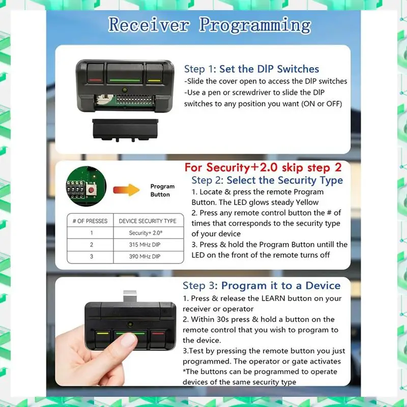 

3C Electron For Iftmaster 811Lmx Gate Remote Garage Door Opener For Liftmaster Gate Opener Remote 2Pcs,For Iftmaster 811Lmx Gate