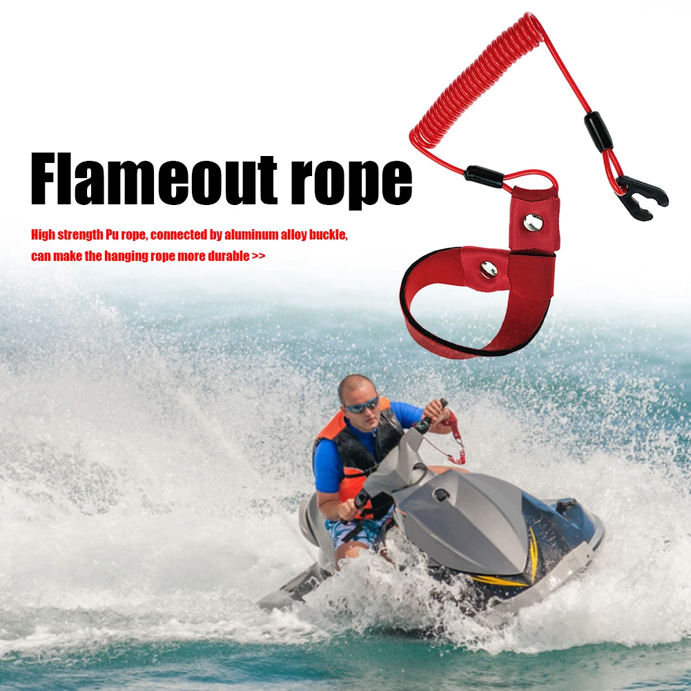 1 قطعة محرك خارجي بحري محرّك القارب قتل وقف التبديل لياماها جت سكي مفتاح حبل السلامة الحبل حبل لياماها FX140 أجزاء #5