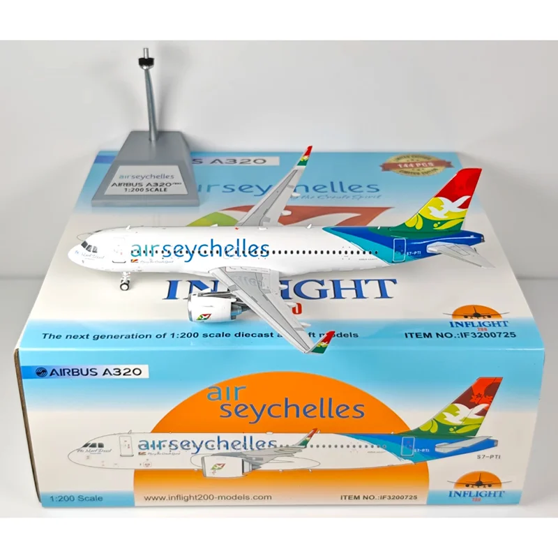 

Diecast 1/200 Scale Seychelles Air A320neo S7-PTI Alloy Aircraft Model Collectible Decorative