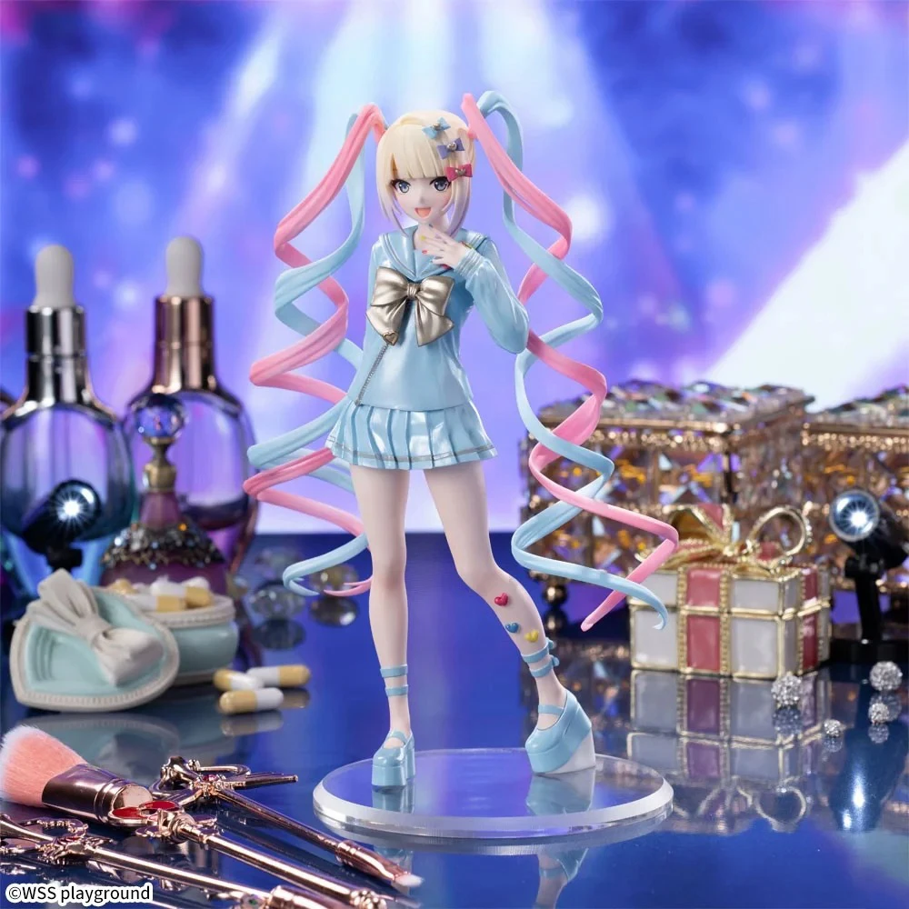 Anime NEEDY GIRL OVERDOSE Figuren, niedliche Rain-Actionfiguren, schönes Mädchenmodell, PVC-Figur, Sammlung, Desktop-Geburtstagsgeschenk
