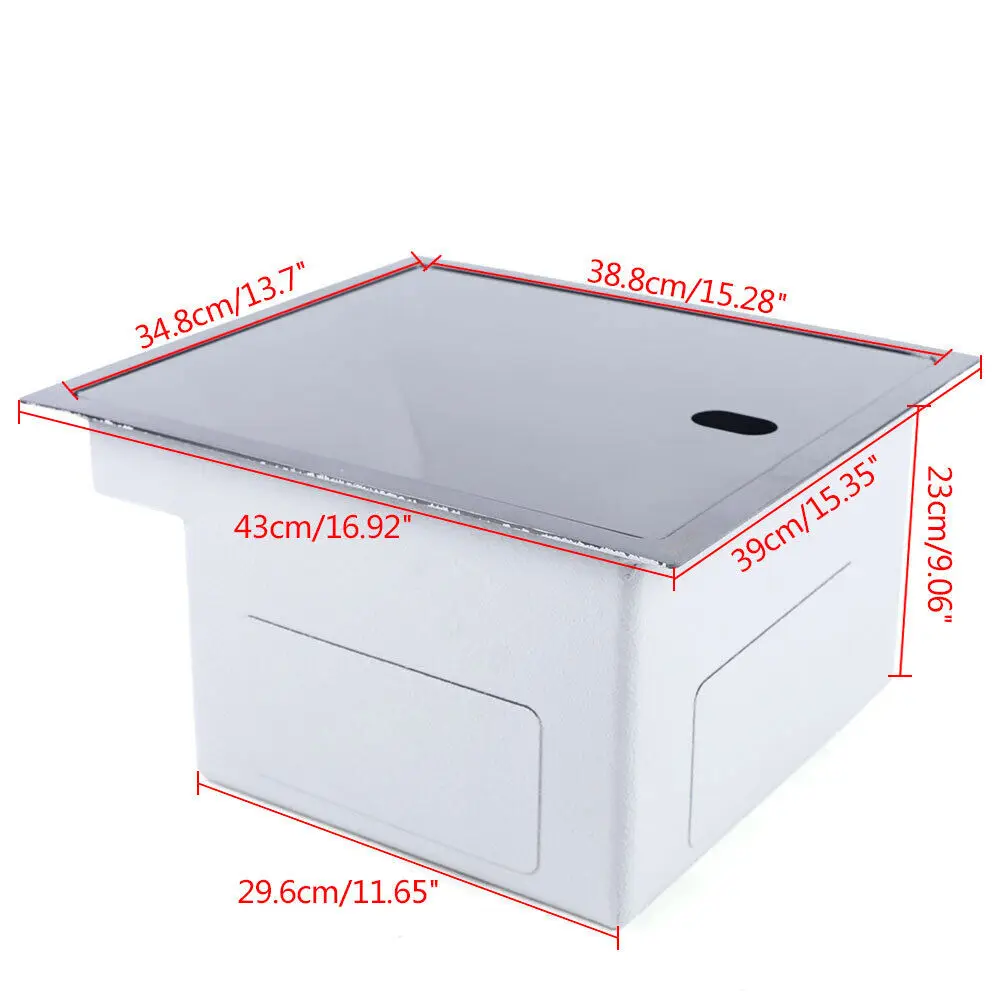 접이식 수도꼭지 커버 배수관 및 스트레이너가 포함된 숨겨진 RV 주방 싱크대 바 싱크대 풀세트 소형 스테인리스 스틸 싱크대