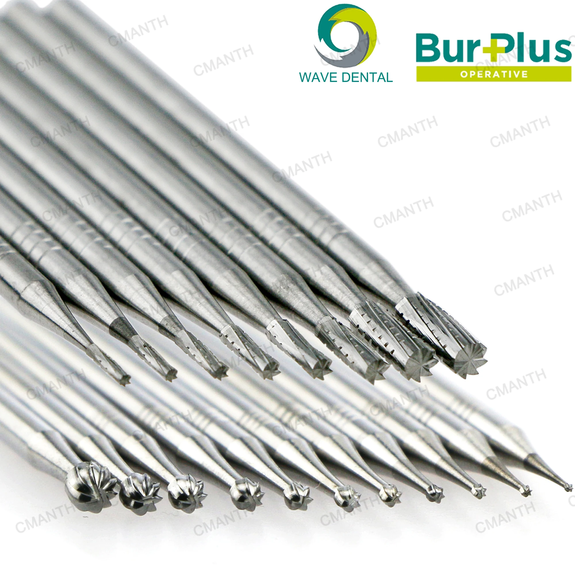 WAVE Dental Tungsten Carbide Burs Dentistry Drill Bits Tapered Fissure Head FG Dia.1.6mm High Speed Burs 5Pcs/Pack Dentist Tools