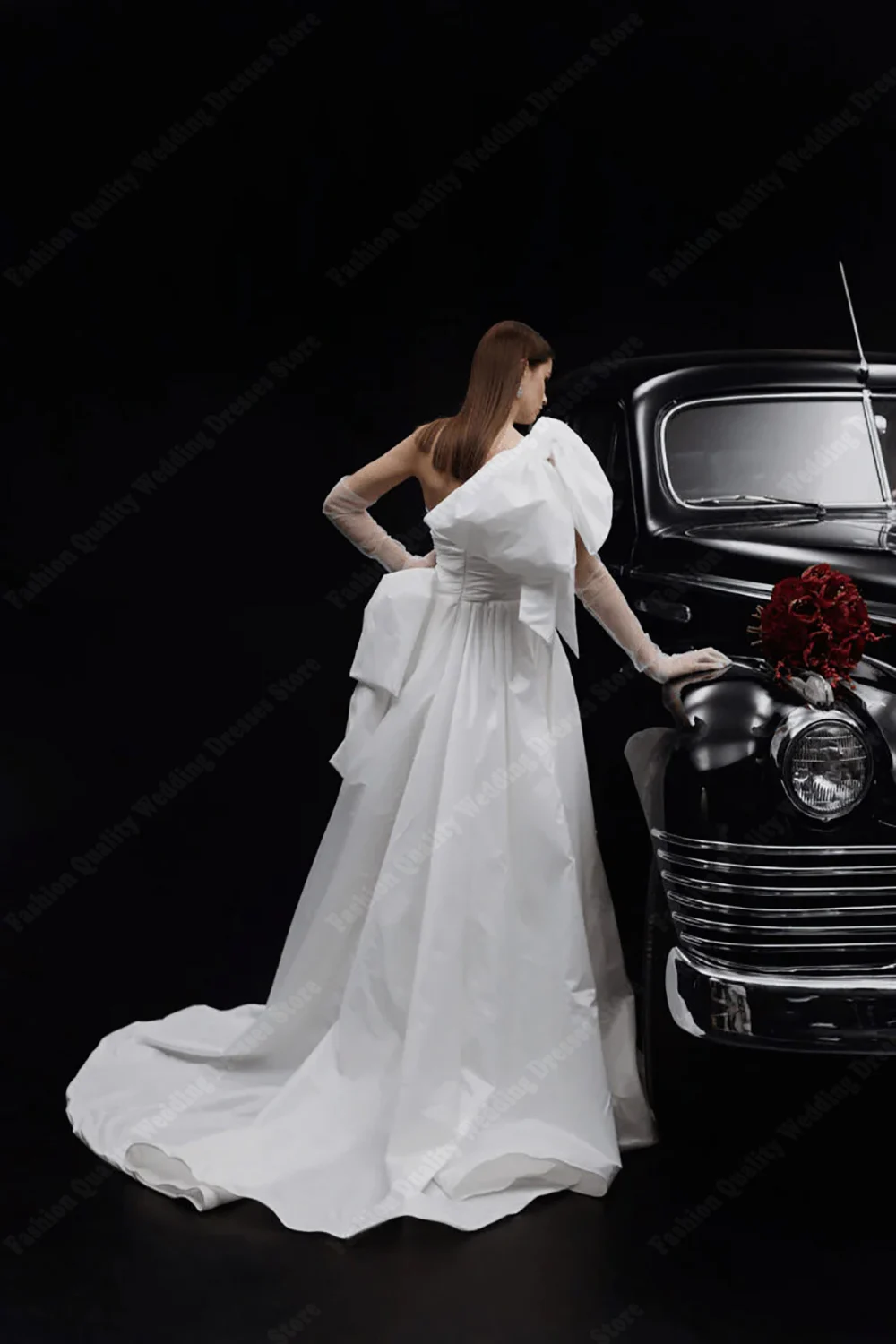 Charmante ligne a femmes robes De mariée simple épaule sans manches robes De mariée fiançailles Banquet robes De Novias personnalisé