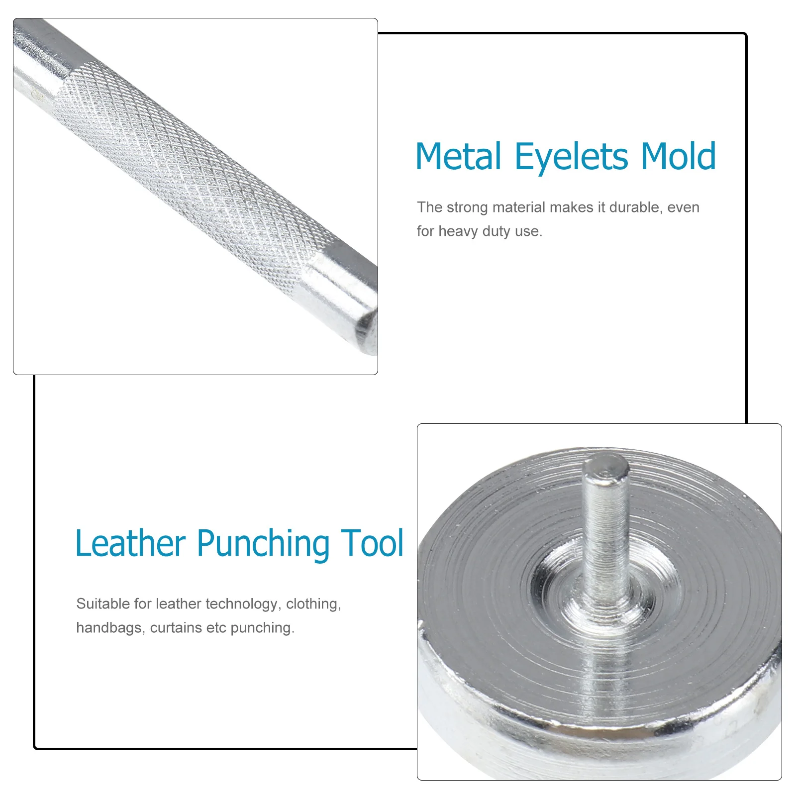 

Durable Steel Eyelet Punch Tool Hole Puncher Punch Tool DIY Leathercraft Clothing Handbags Curtains Accessory