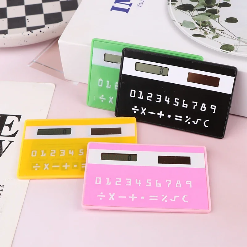 ミニ8桁ソーラー電池式学生用電卓：学校の宿題用携帯数学補助
