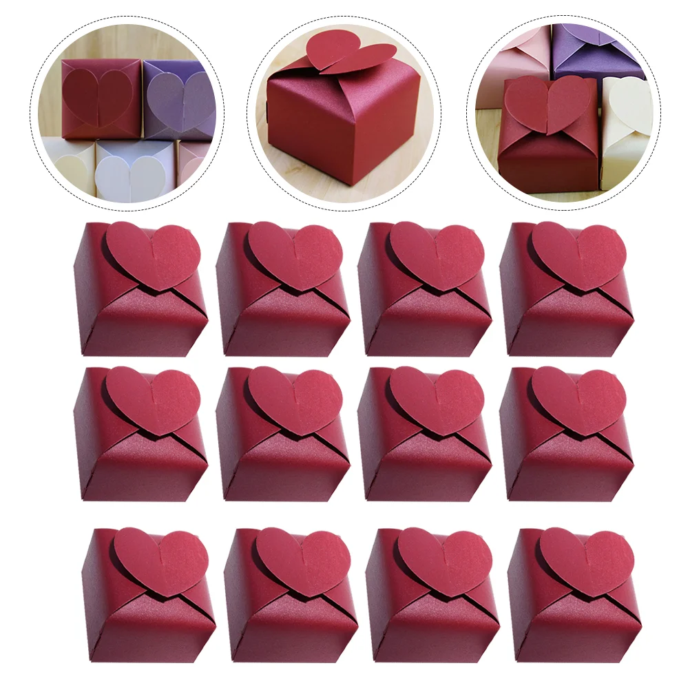 50 個のキャンディボックス ハート ウェディング ボックス キャンディー紙 250 グラム 真珠光沢のあるブライドメイド ギフト