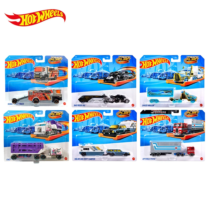 

Hot Wheels Car Culture Rail Transport Vehicle Series Diecast Model Alloy Car Puka Car Track Trailer Camper Van Collectible Toys