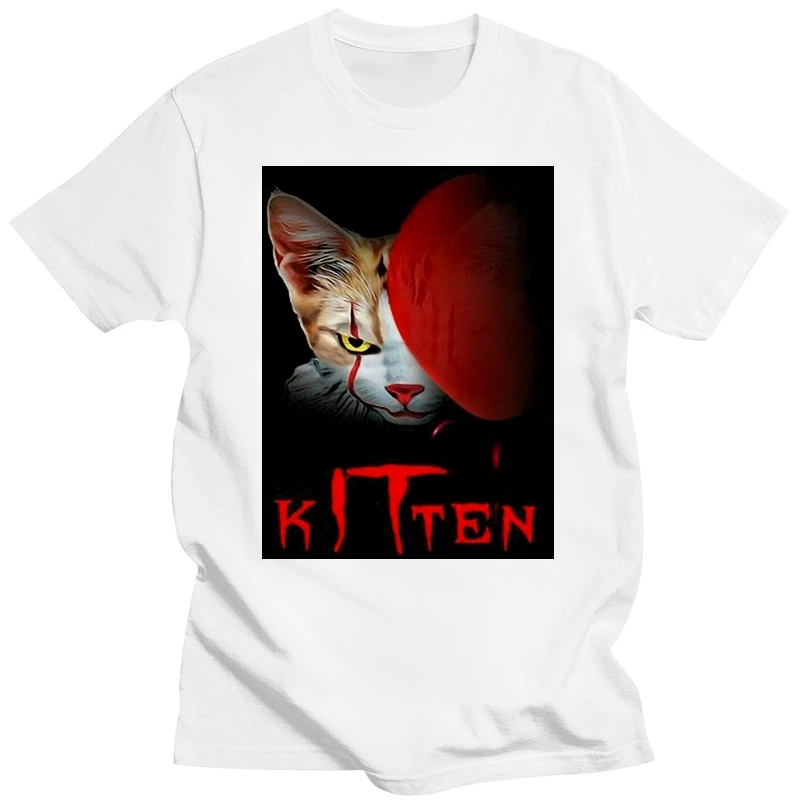 It Cat Balloon Kitten Halloween Gift Black Men Cotton S-6Xl T Shirt Brand Fashion Tee Shirt