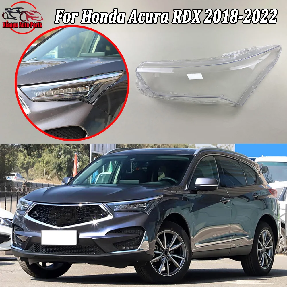 Cubierta de Faro Transparente para Honda 2018 2019 2020--2022 Acura RDX, Carcasa de Faro de Plexiglás, Piezas de Repuesto para Automóviles