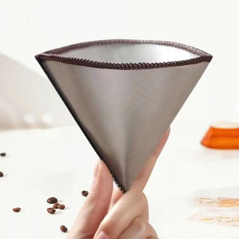 B2RF 2Pcs Stainless Steels Fine Meshes Coffee Filter Paperless Coffee Filter