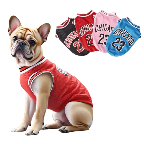 Dog Basketball Jersey Pet Vest Clothes Puppy Shirt Apparel Spring Summer Breathable Mesh Dog T Shirt for Large Medium Small Dogs