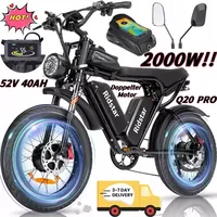Ridstar Q20PRO Electric Bike 2000W Fat Tire Ebike 52V 40Ah Electric Moutianbike Adults Men & Women, Max Range 120 km, 7 Speed