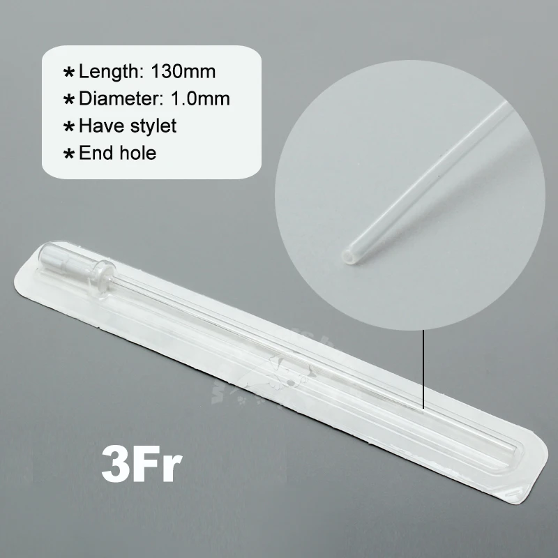 Cat Catheter with Stylet 3Fr End Hole 4Fr Side Holes Veterinary Urinary Cat Catheters