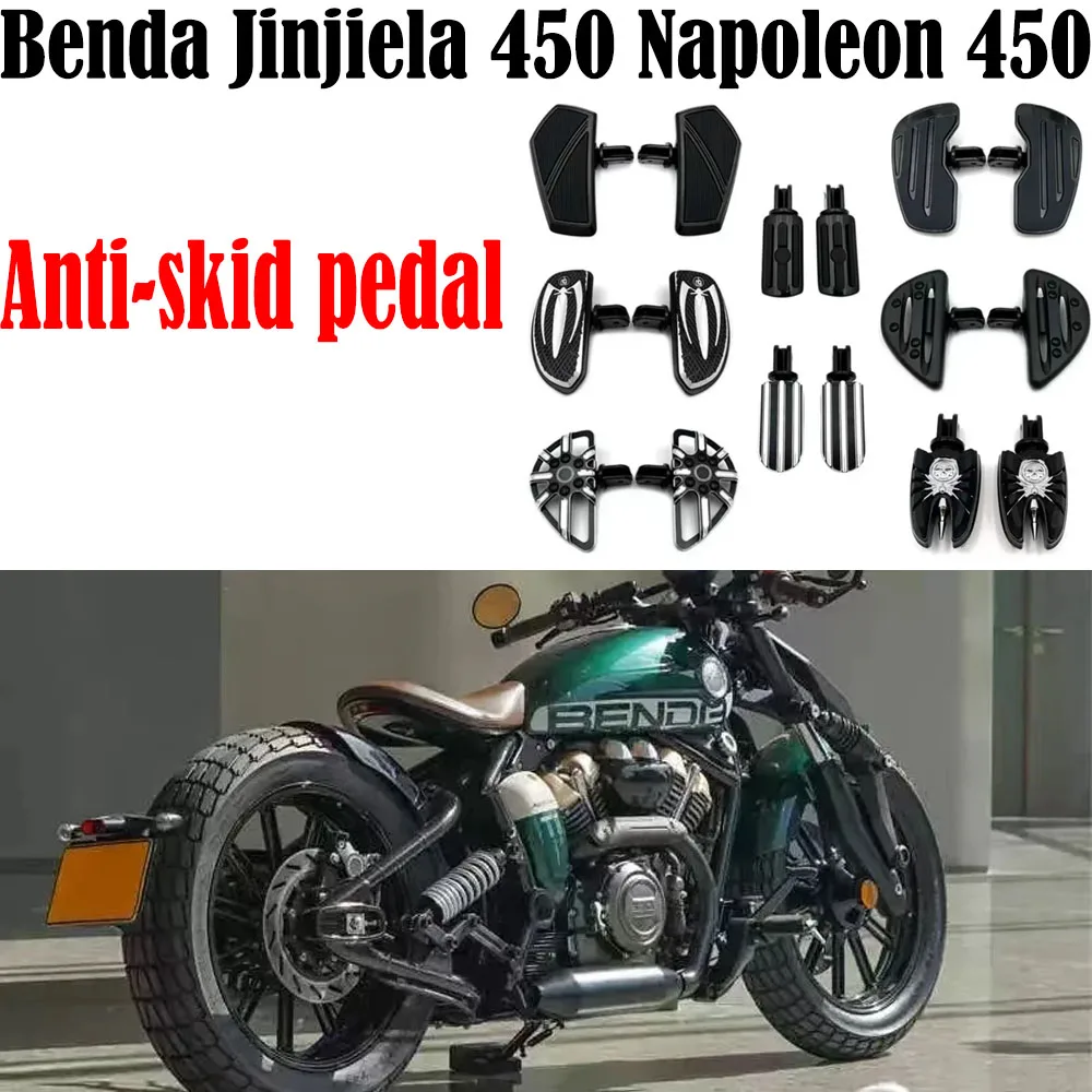 Fit Benda Jinjiela 450 Napoleon 450 Modified Front and Rear Pedals Enlarged and Widened Non-Slip Foot Pedals