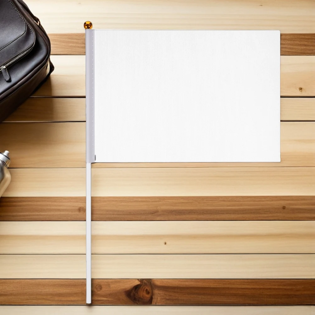 

30pcs Handheld On Sticks Durable Blank Referee Signal Flags For Sports Events School Celebrations Carnival Party Decorations