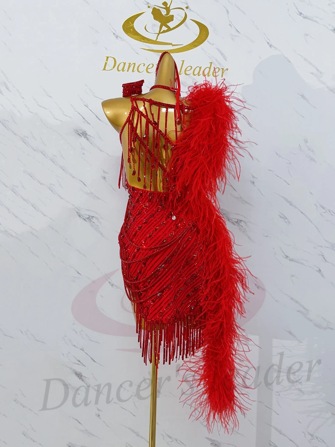 

Latin Dancers, Adults, Children, High-End Customized Diamond Striped Plush Dresses, Tango Samba AB Stone Performance Dresses