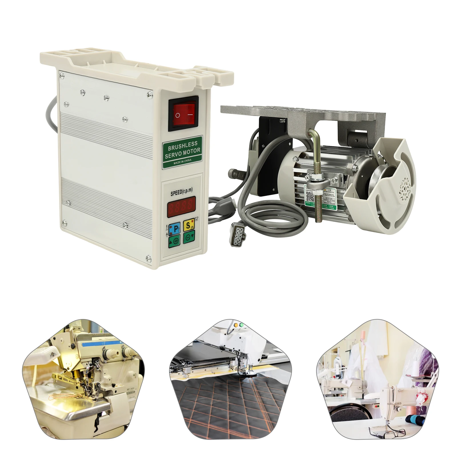 Sewing Machine 600 W Adjustable Sewing Machine Motor Brushless Motor Servo Motor Industrial Sewing Machine&Mechanical Equipment