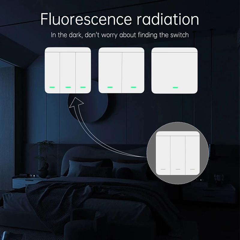 Tuya WIFI Switch 433MHz وحدة مرحل أتمتة المنزل الذكي 1/2/3 عصابة مفتاح الجدار اللاسلكي التحكم المنزلي يعمل مع Alexa Google
