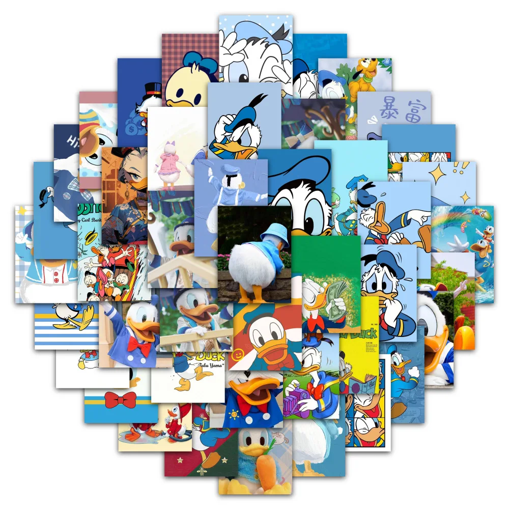 10/30/60PCS Disney Cartoon Donald Duck Sticker DIY Phone Laptop Luggage Skateboard Graffiti Decals Fun for Kid Gift